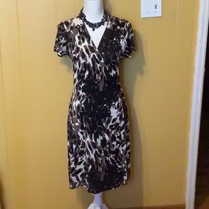 Banana Republic silk blend wrap dress